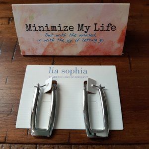 Lia Sophia STUDIO Rectangular Hoop Earrings